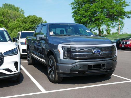 Gray Metallic 2023 Ford F-150 Lightning Platinum