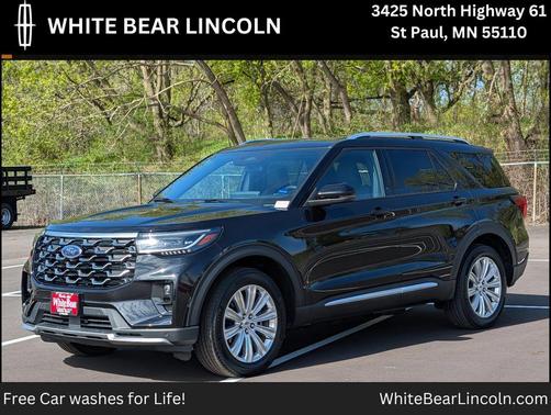 Agate Black Metallic 2025 Ford Explorer Platinum