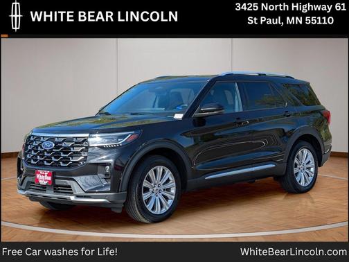 Agate Black Metallic 2025 Ford Explorer Platinum