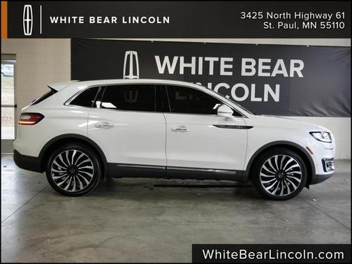 White Platinum Tri-Coat 2019 Lincoln Nautilus Black Label