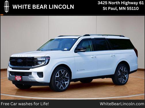 Star White Metallic Tri-Coat 2025 Ford Expedition Max Platinum
