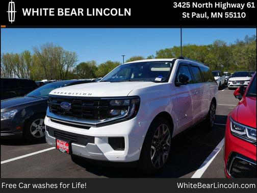 Star White Metallic Tri-Coat 2025 Ford Expedition Max Platinum