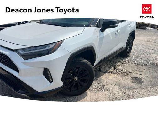 Wind Chill Pearl/Midnight Black Metallic 2023 Toyota RAV4 Hybrid SE