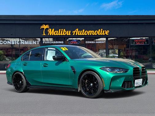 Isle of Man Green Metallic 2021 BMW M3 Competition