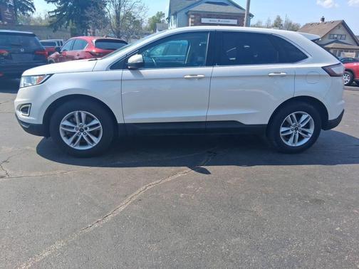 White Platinum Metallic Tri-Coat 2015 Ford Edge SEL