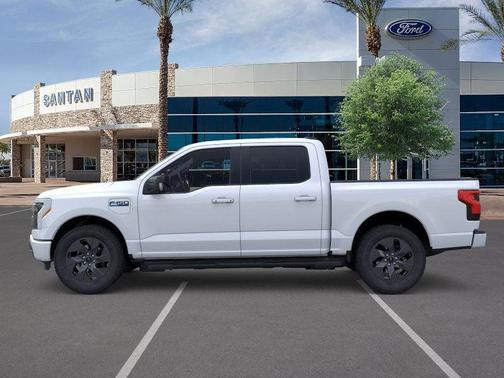 White Metallic 2025 Ford F-150 Lightning Flash
