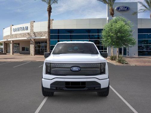 White Metallic 2025 Ford F-150 Lightning Flash
