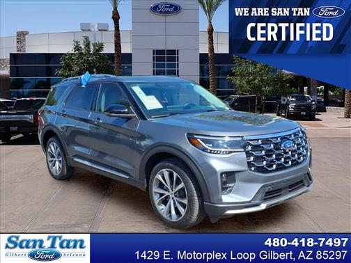 Carbonized Gray Metallic 2025 Ford Explorer Platinum