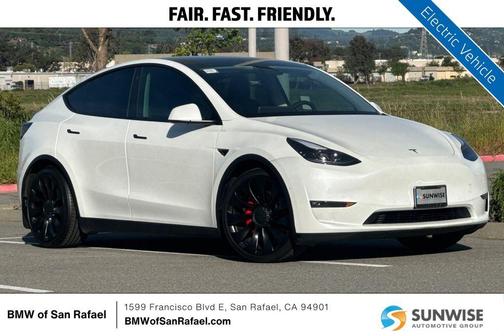 Pearl White Multi 2021 Tesla Model Y Performance