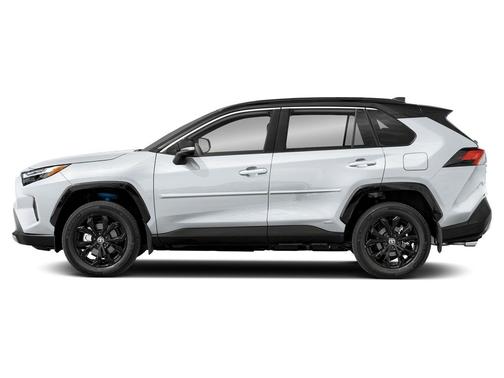 Wind Chill Pearl/Midnight Black Metallic 2024 Toyota RAV4 Hybrid SE