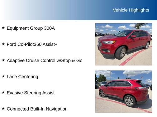 Rapid Red Metallic Tinted Clearcoat 2022 Ford Edge Titanium