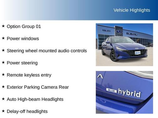 2023 Hyundai ELANTRA HEV Blue