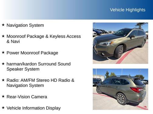 2015 Subaru Outback 2.5i Limited