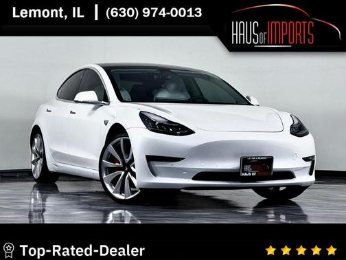 White 2019 Tesla Model 3 Long Range