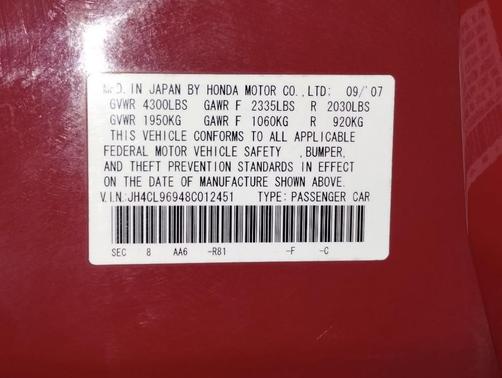 2008 Acura TSX Base