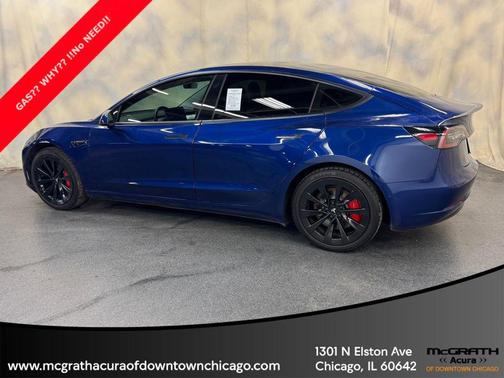 Deep Blue Metallic 2021 Tesla Model 3 Performance