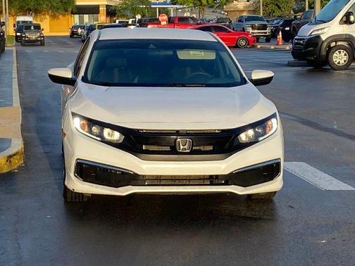 Platinum White Pearl 2021 Honda Civic LX