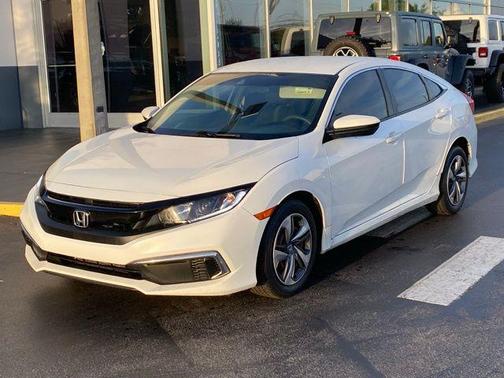 Platinum White Pearl 2021 Honda Civic LX