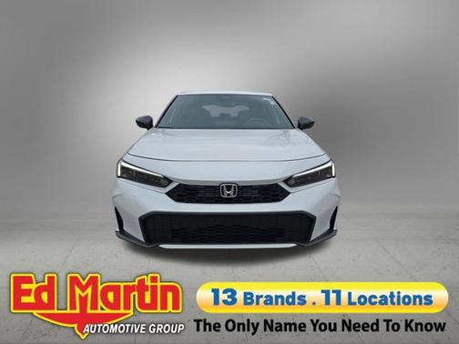 Platinum White Pearl 2026 Honda Civic Hybrid Sport Touring