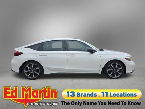Platinum White Pearl 2026 Honda Civic Hybrid Sport Touring