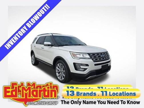 White Platinum Clearcoat Metallic 2016 Ford Explorer Limited