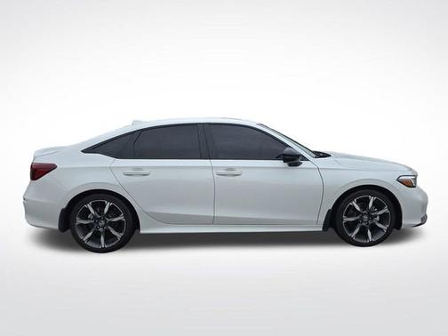 White 2025 Honda Civic Hybrid Sport
