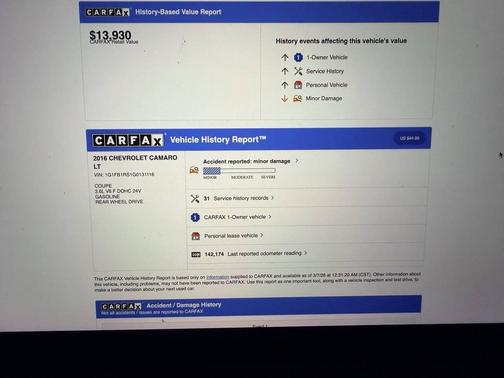 2016 Chevrolet Camaro 1LT