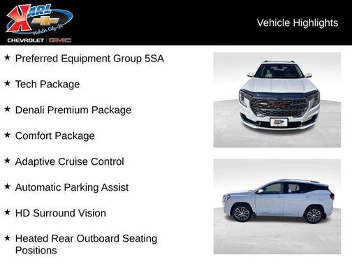 Summit White 2024 GMC Terrain Denali