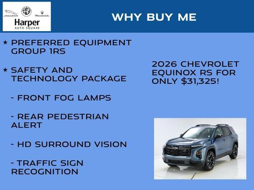 Lakeshore Blue Metallic 2026 Chevrolet Equinox RS