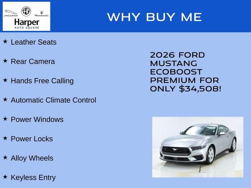 Iconic Silver Metallic 2026 Ford Mustang EcoBoost Premium