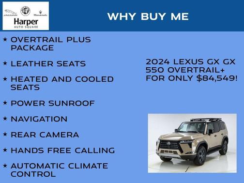 Black 2024 Lexus GX 550 550 OVERTRAIL+