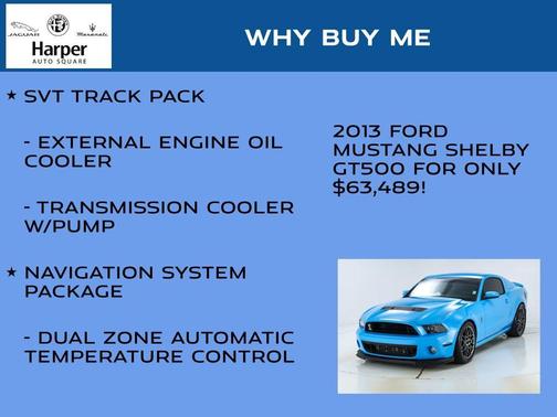 Grabber Blue 2013 Ford Shelby GT500 Base