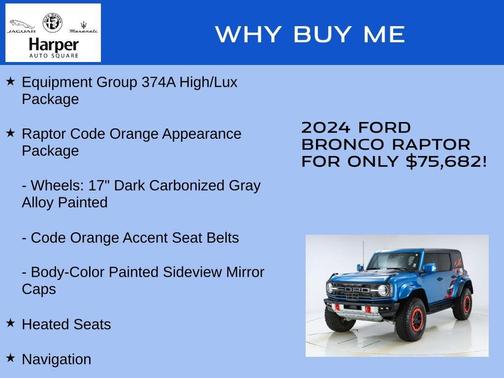 Velocity Blue Metallic 2024 Ford Bronco Raptor
