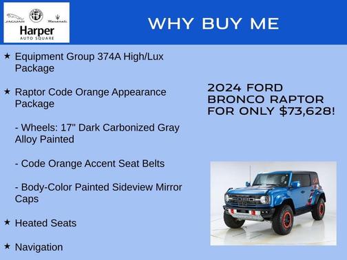 Velocity Blue Metallic 2024 Ford Bronco Raptor