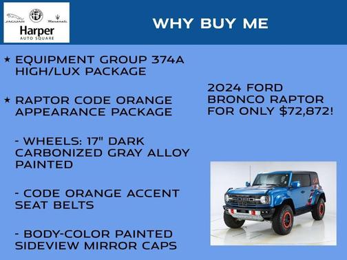 Velocity Blue Metallic 2024 Ford Bronco Raptor