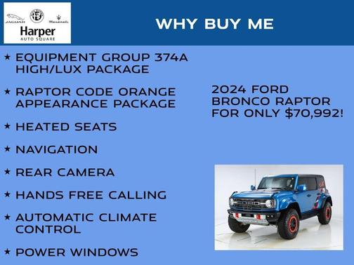 Velocity Blue Metallic 2024 Ford Bronco Raptor