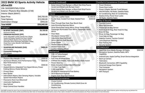 2022 BMW X3 xDrive30i