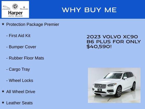 Crystal White 2023 Volvo XC90 B6 Plus 7-Seater