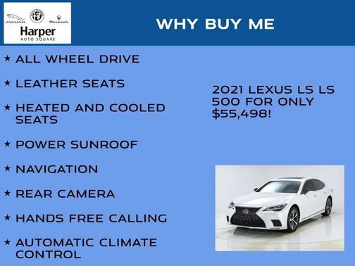 Eminent White Pearl 2021 Lexus LS 500 Base