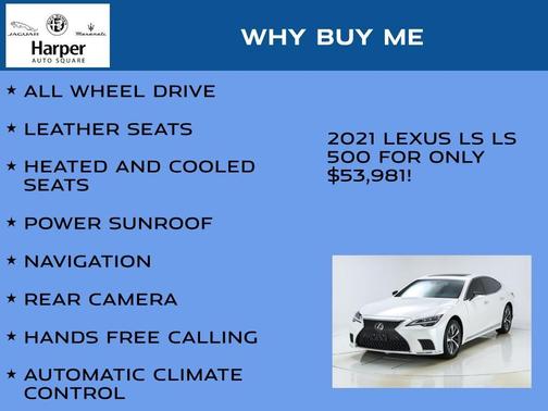 Eminent White Pearl 2021 Lexus LS 500 Base