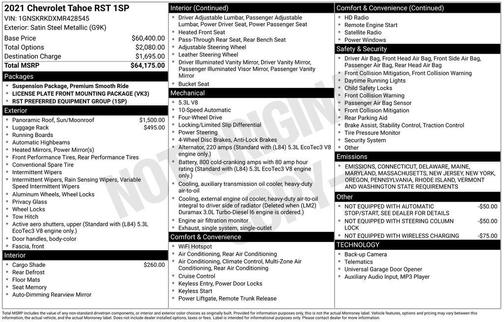 2021 Chevrolet Tahoe RST