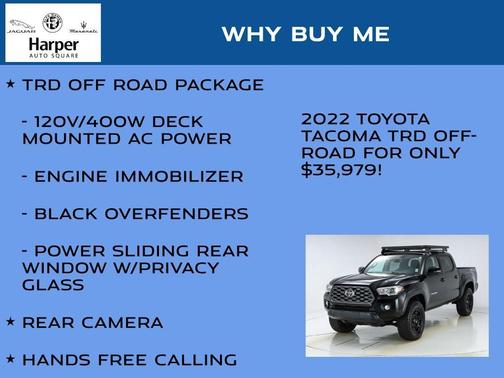 Midnight Black Metallic 2022 Toyota Tacoma TRD Off Road