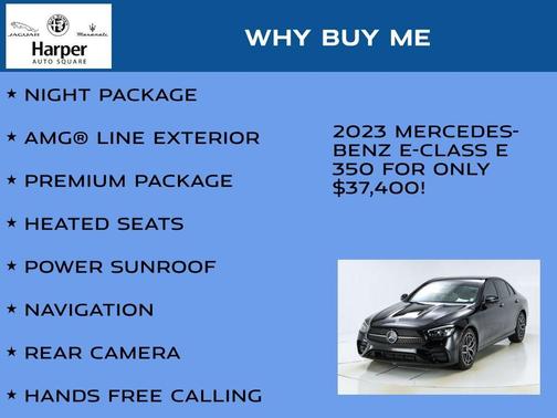 Black 2023 Mercedes-Benz E-Class E 350