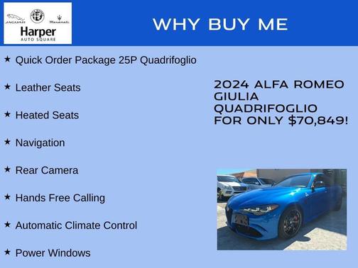 Misano Blue Metallic 2024 Alfa Romeo Giulia Quadrifoglio