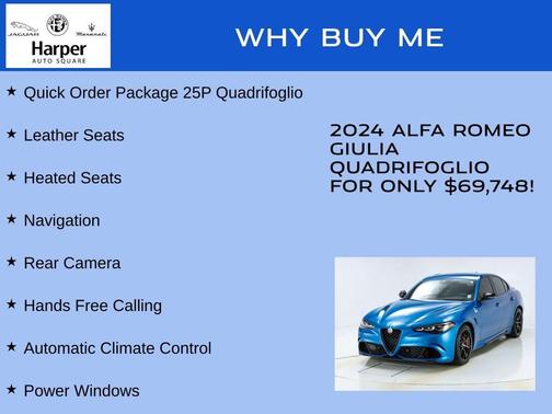 Misano Blue Metallic 2024 Alfa Romeo Giulia Quadrifoglio