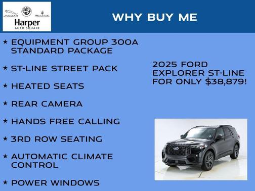 Black Metallic 2025 Ford Explorer ST-Line