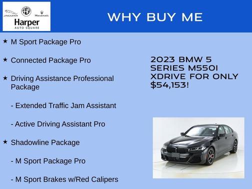 Black Sapphire Metallic 2023 BMW M550 i xDrive