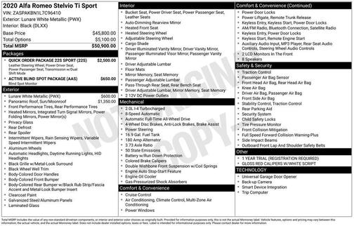 2020 Alfa Romeo Stelvio Ti Sport
