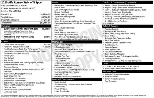 2020 Alfa Romeo Stelvio Ti Sport