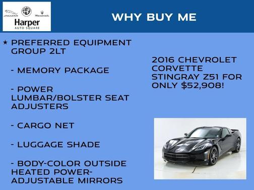 Black 2016 Chevrolet Corvette Stingray Z51